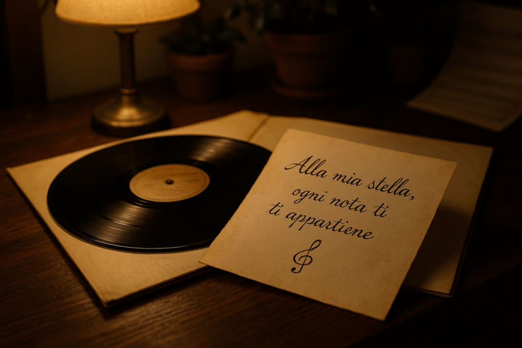 foto con dedica musicale