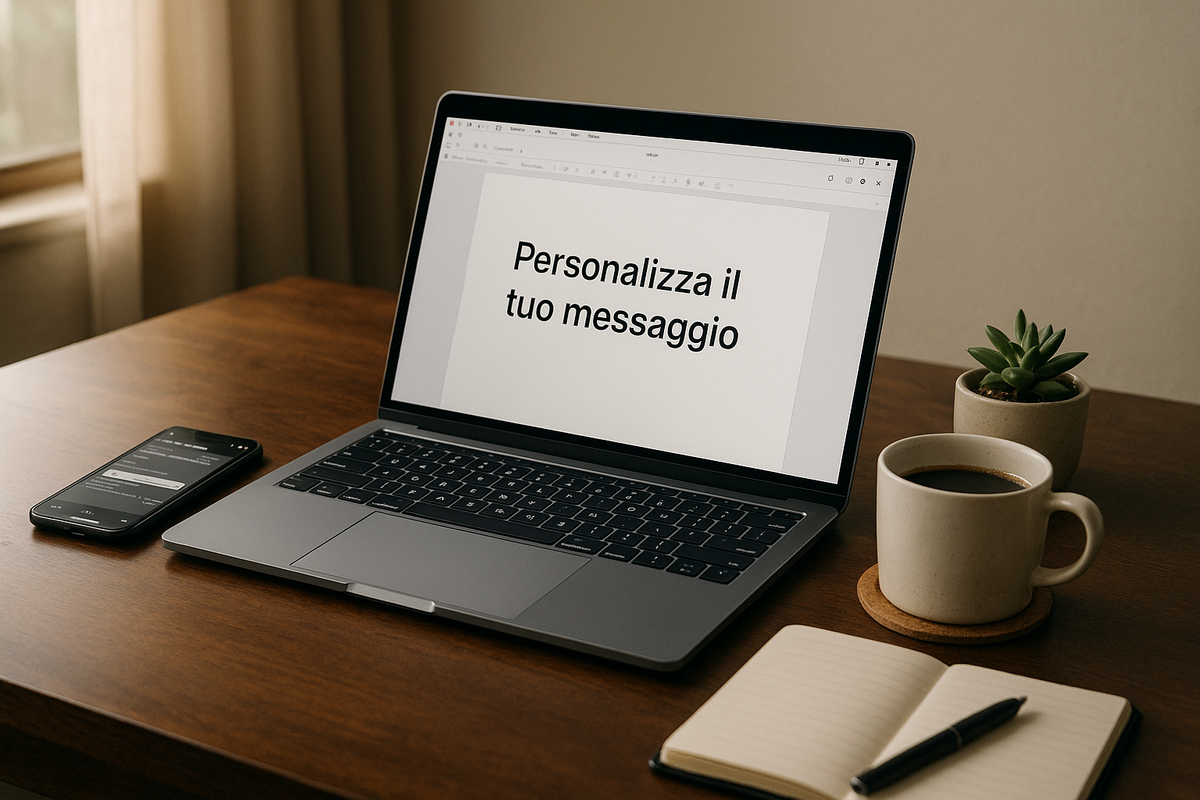 personalizza il tuo messaggio